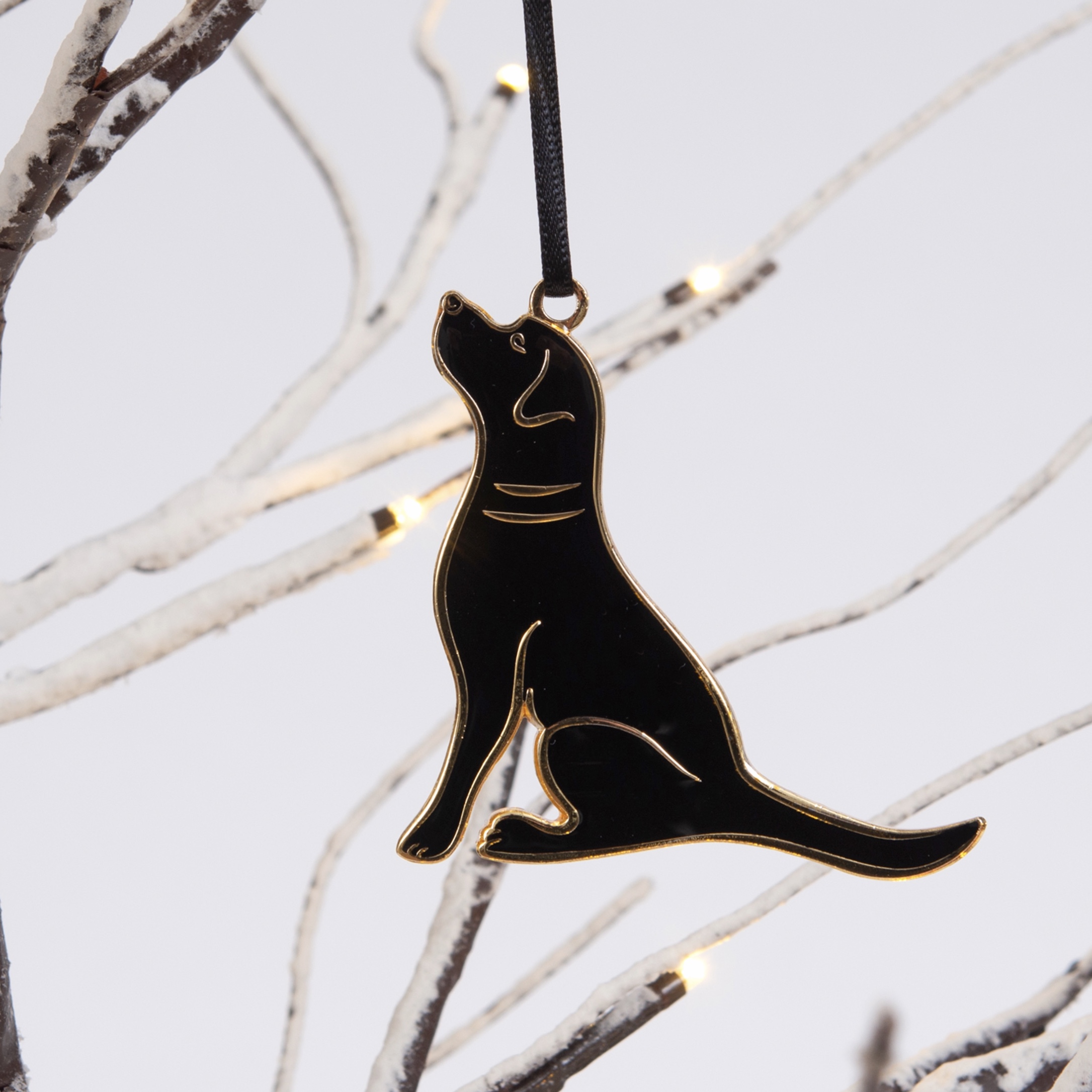Black Labrador Decoration on tree