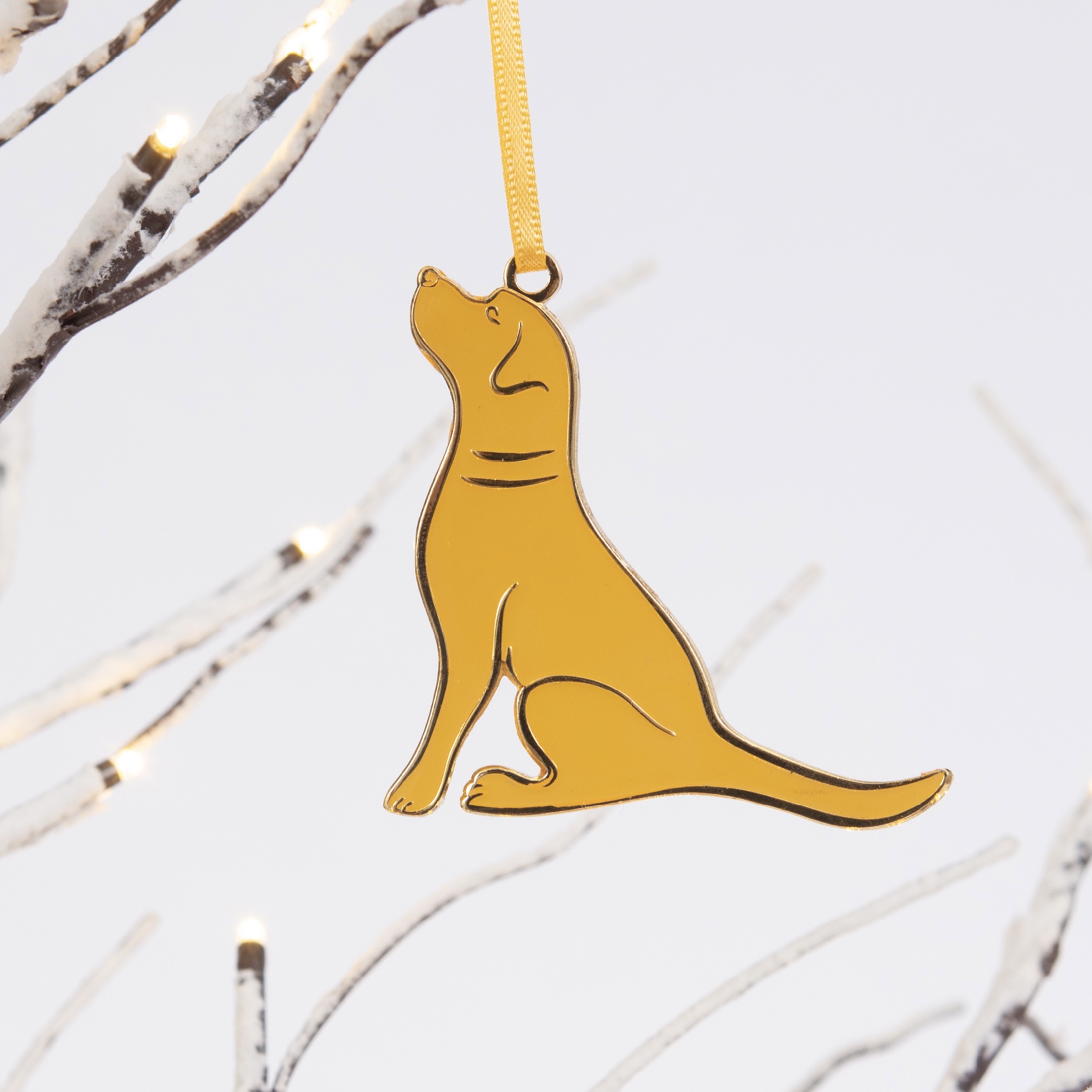 Yellow Labrador Decoration on tree