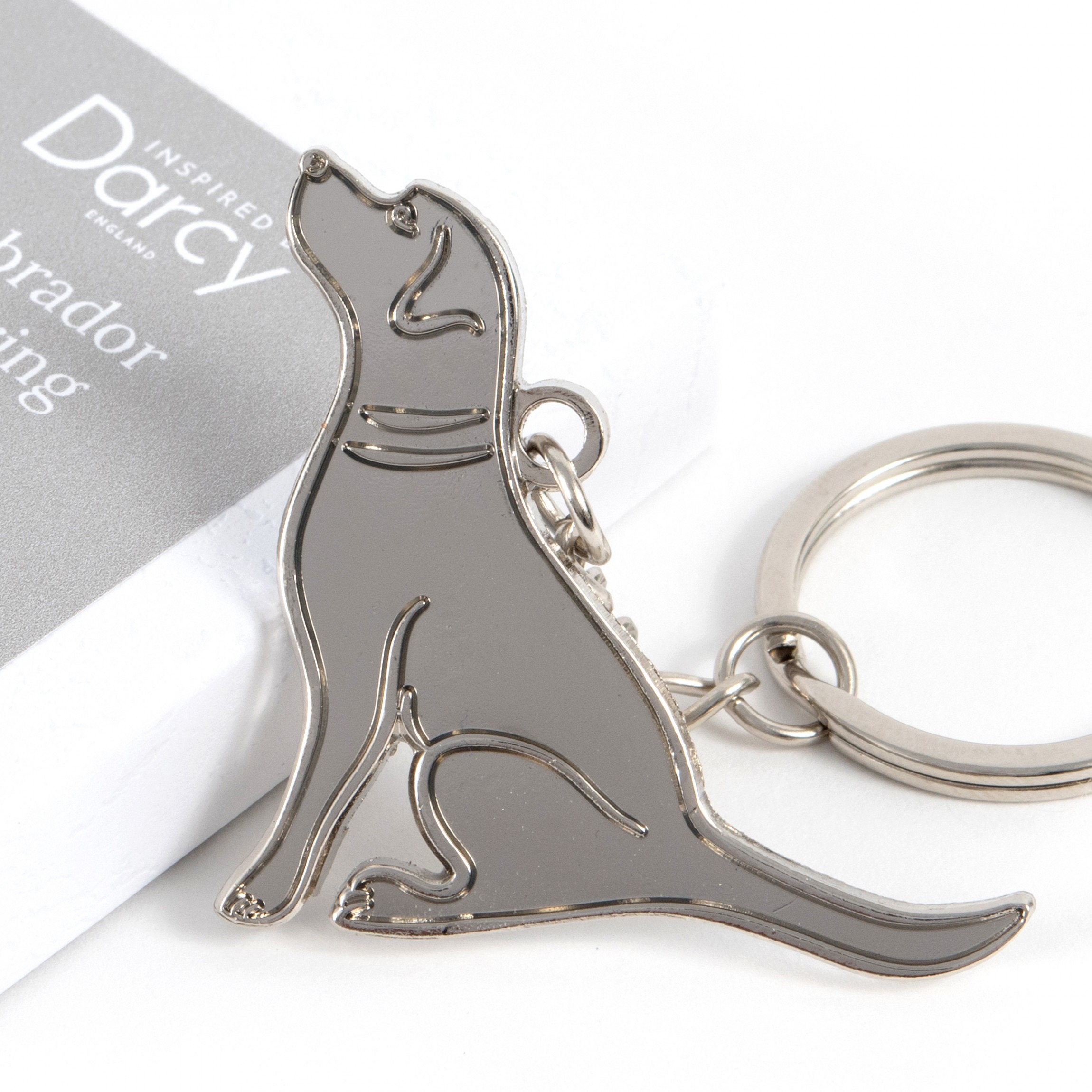 Silver Labrador Keyring