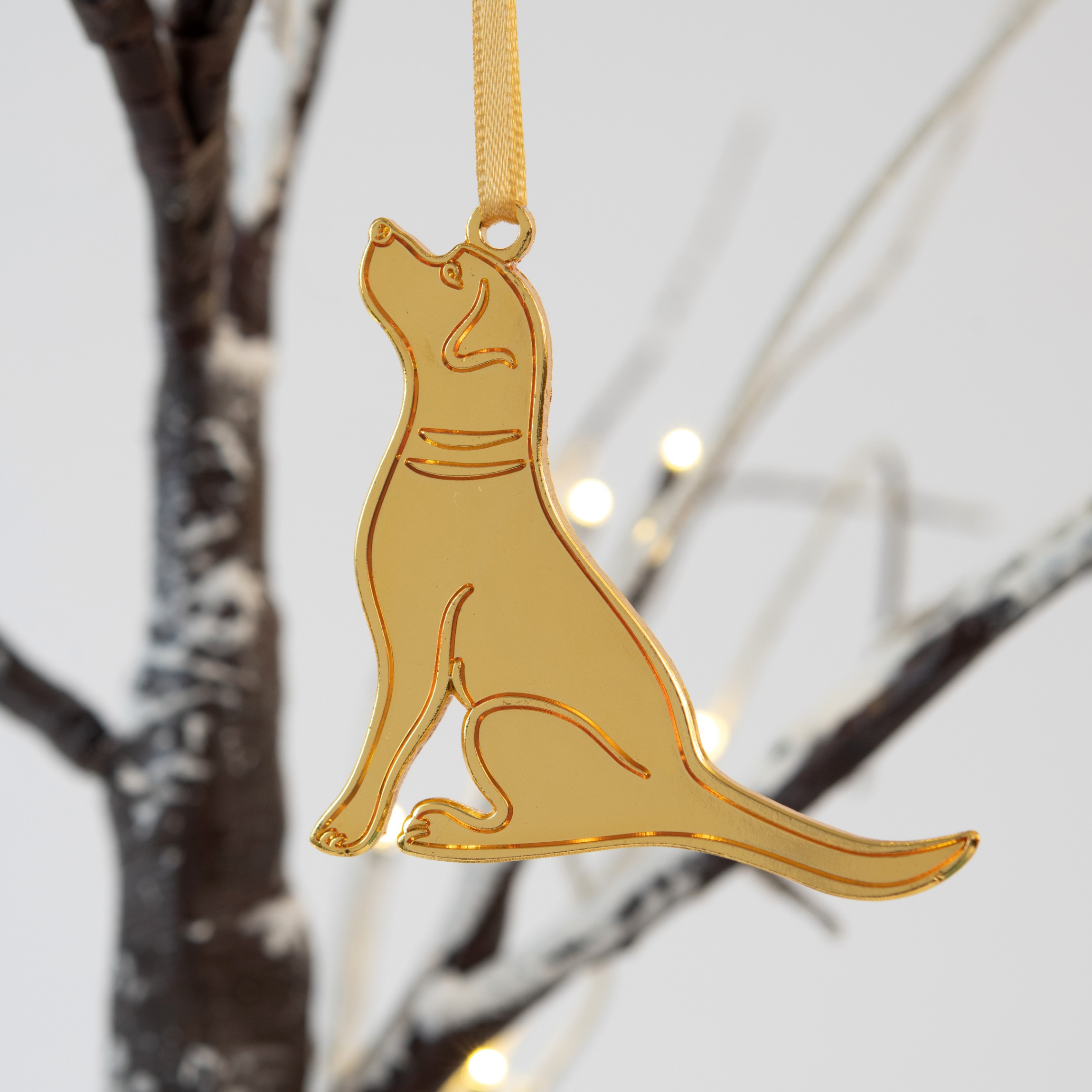 Gold Labrador Decoration on Tree
