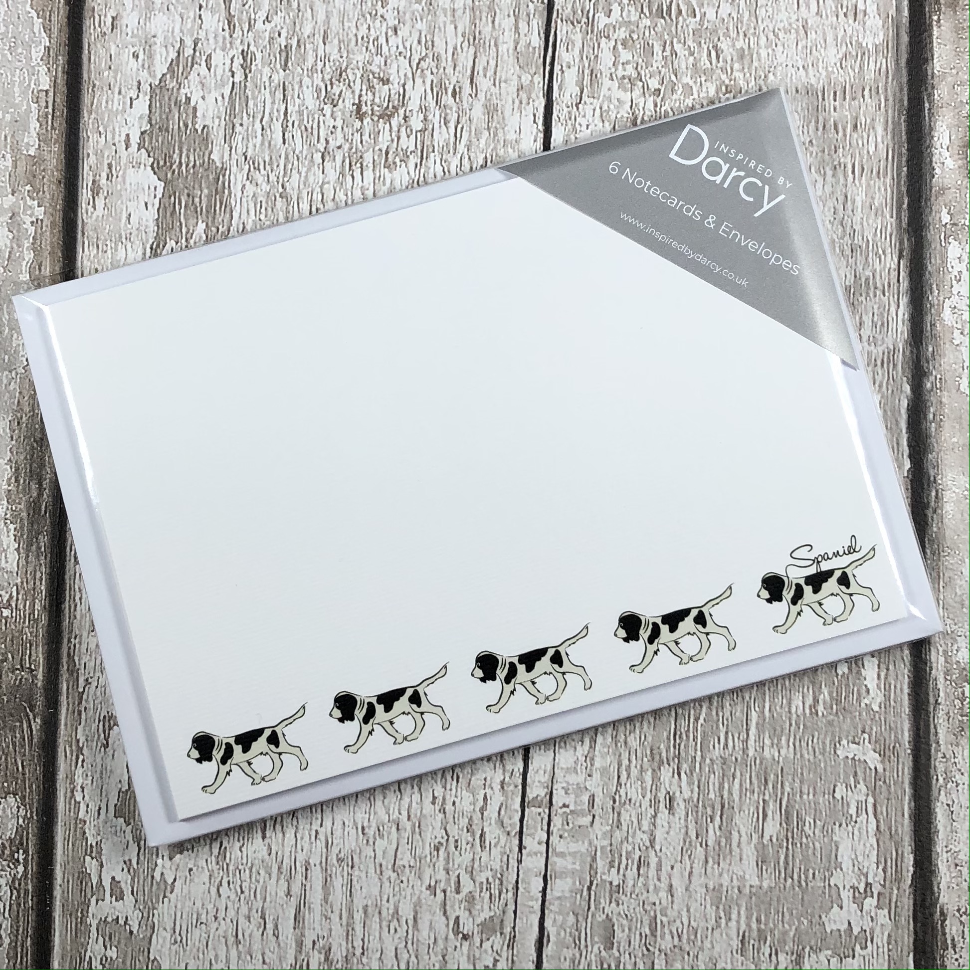 Black & White Spaniel Notecards Set