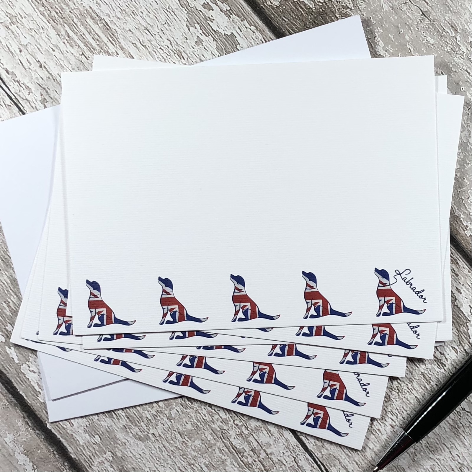Union Jack Labrador Notecards