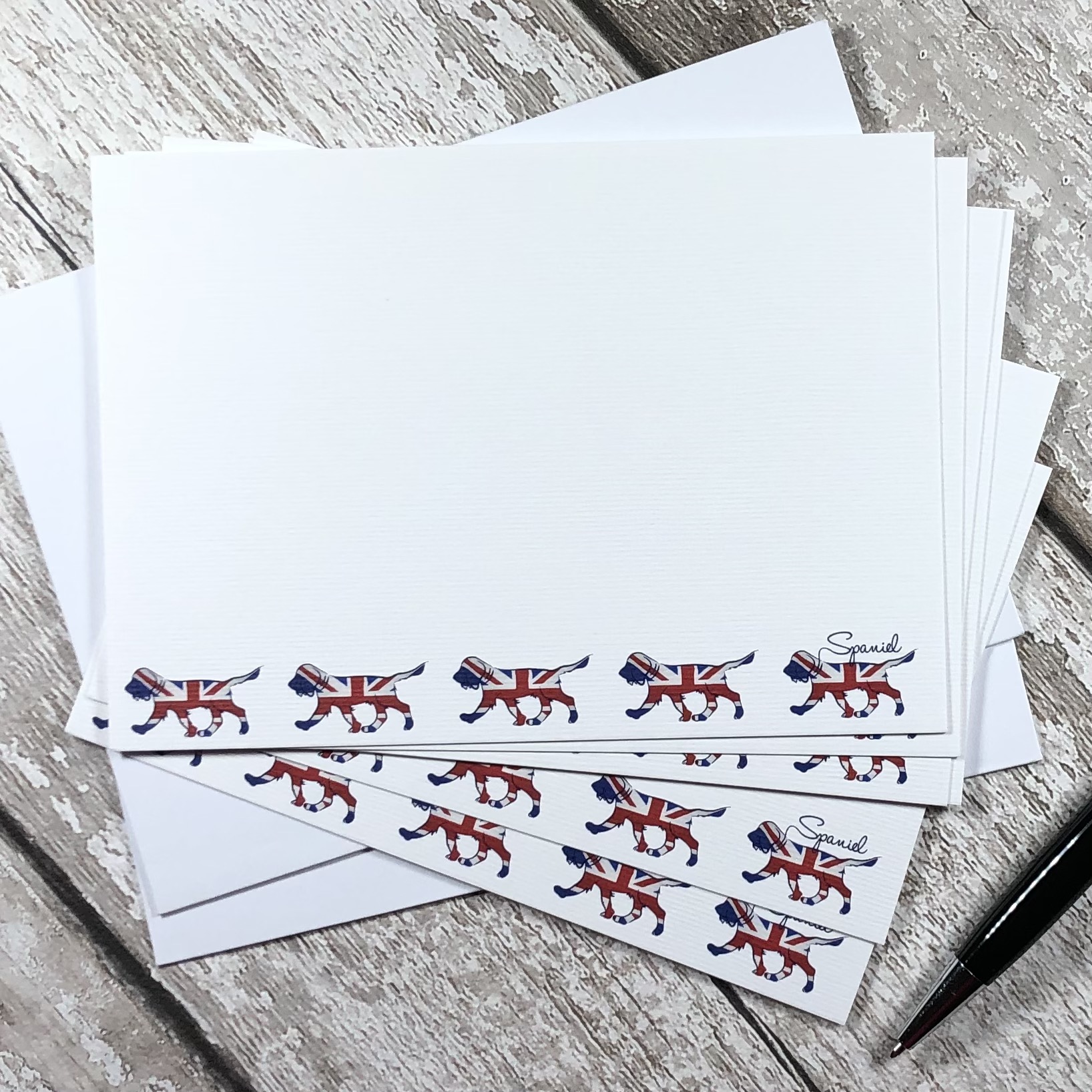 Union Jack Spaniel Notecards