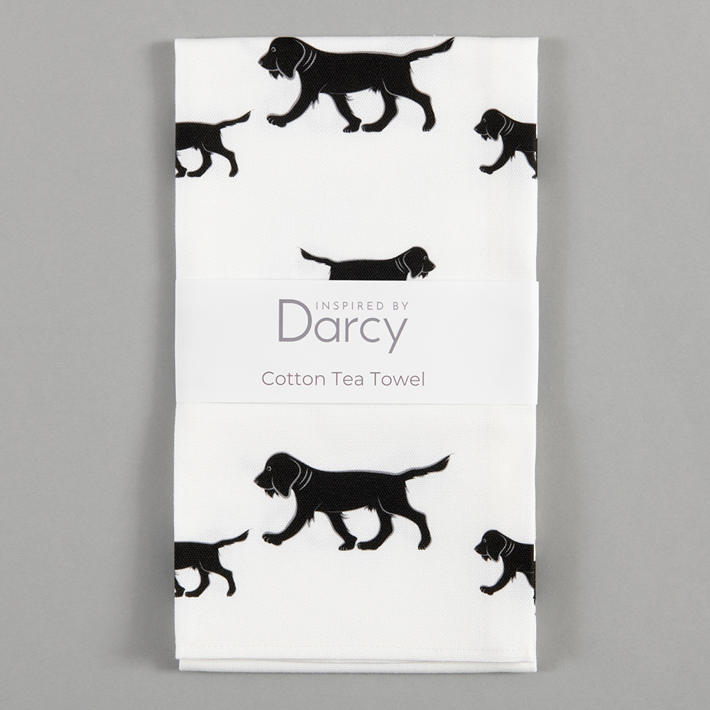 Black Spaniel Tea Towel