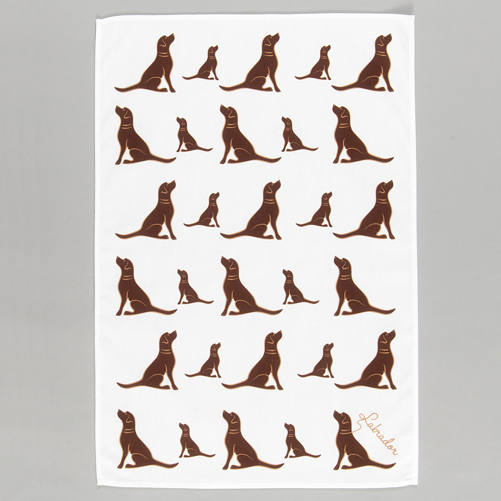 Chocolate Labrador Tea Towel 1