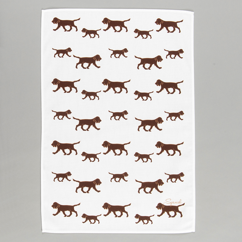 Chocolate Spaniel Tea Towel 1
