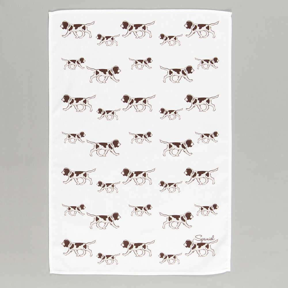 Liver Springer Spaniel Tea Towel 1