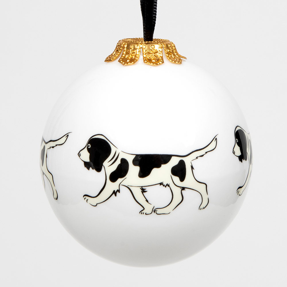 Black Springer Spaniel Bauble