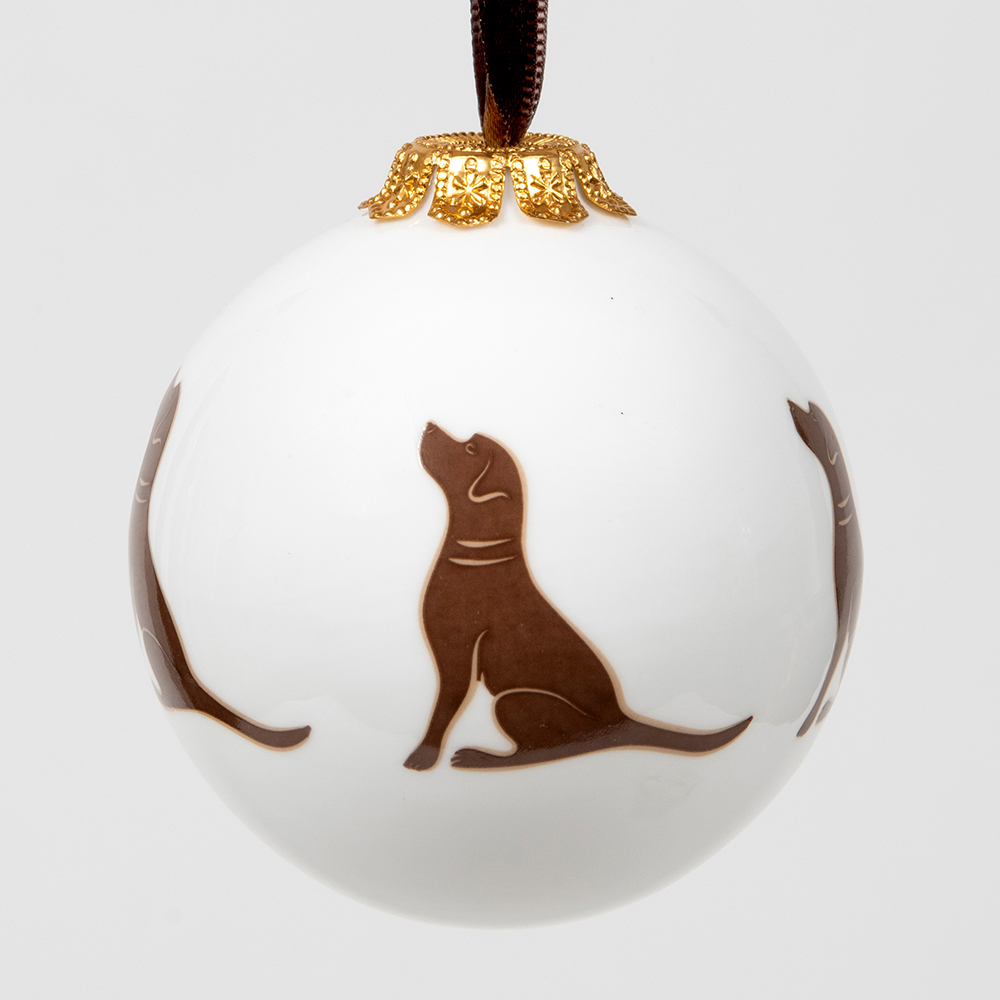 Chocolate Labrador Bauble