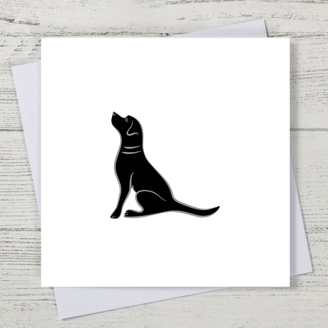 Black Labrador Card
