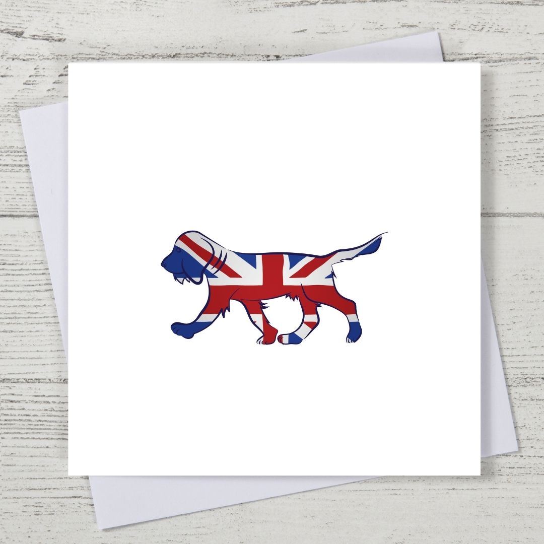 Union Jack Spaniel Card