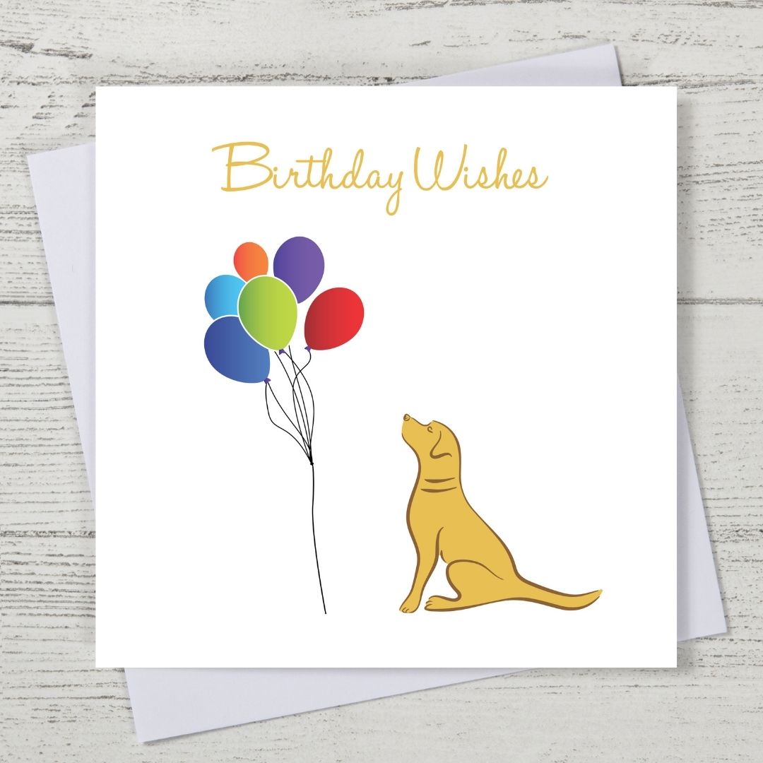Yellow Labrador Birthday Card