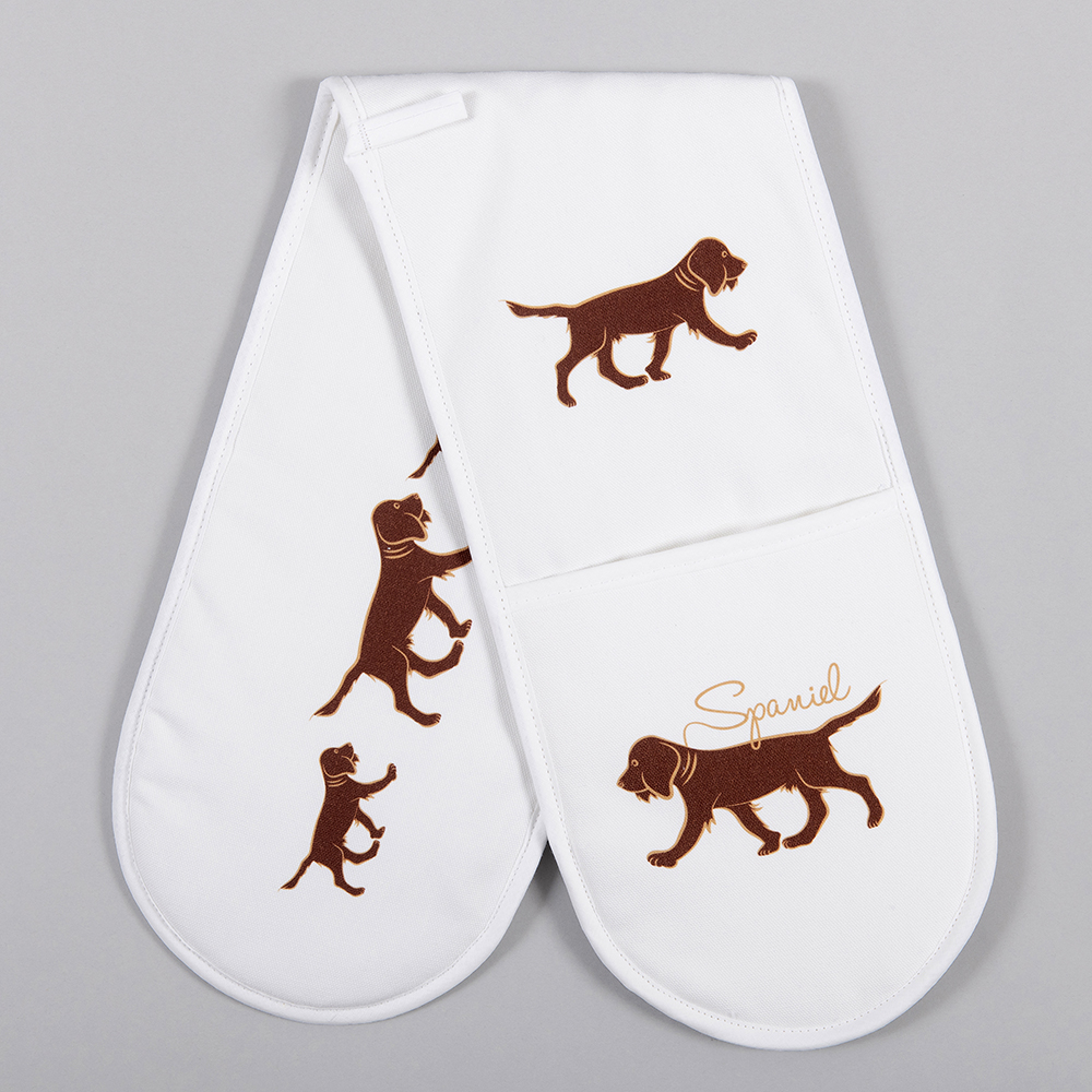 Chocolate Spaniel Oven Gloves