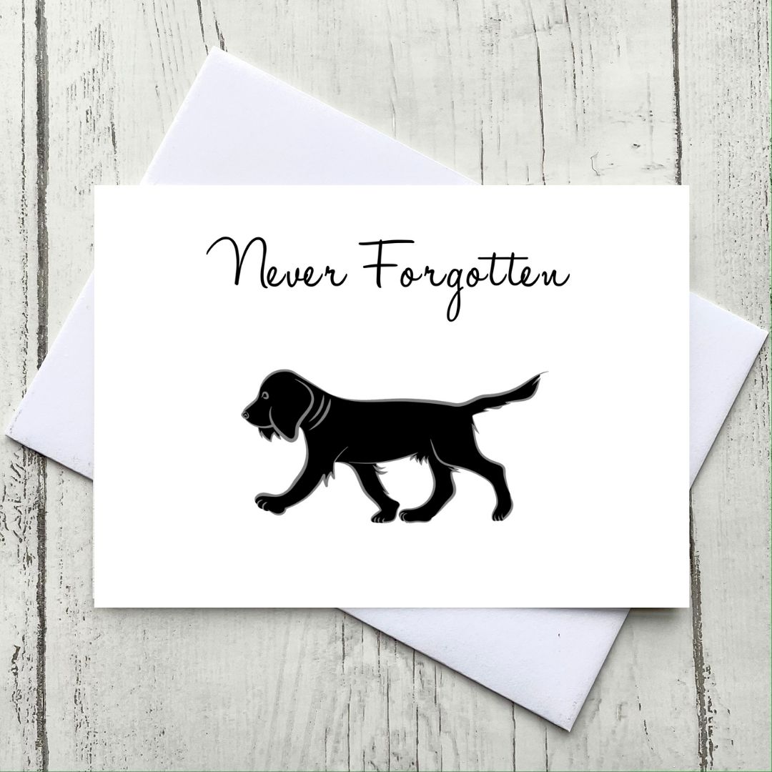 Black Spaniel Never Forgotten Card