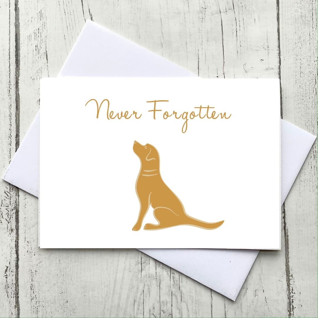 Fox Red Labrador Never Forgotten Card