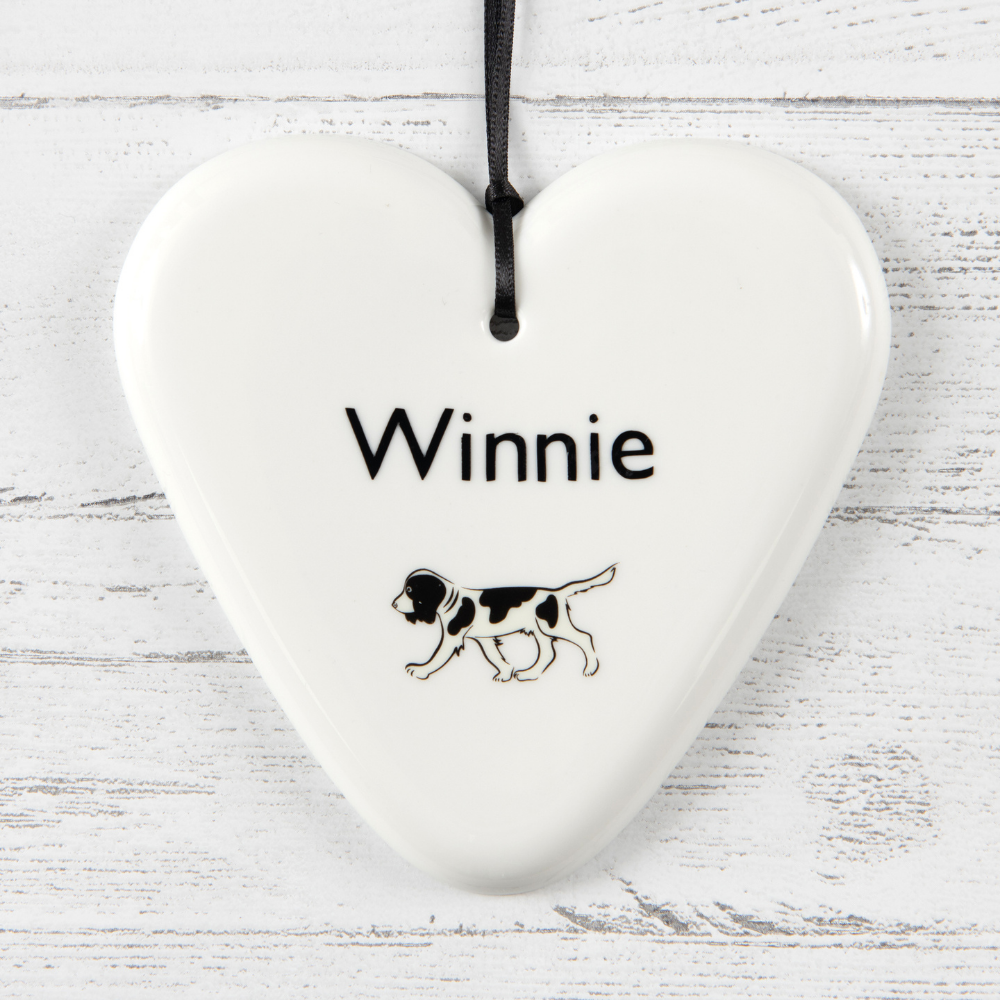 Black Springer Spaniel Heart