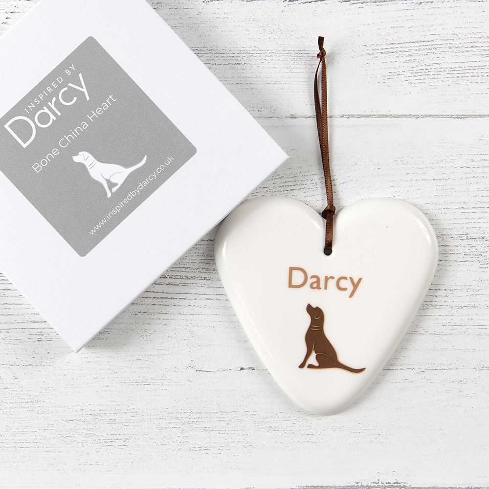 Chocolate Labrador Heart 1