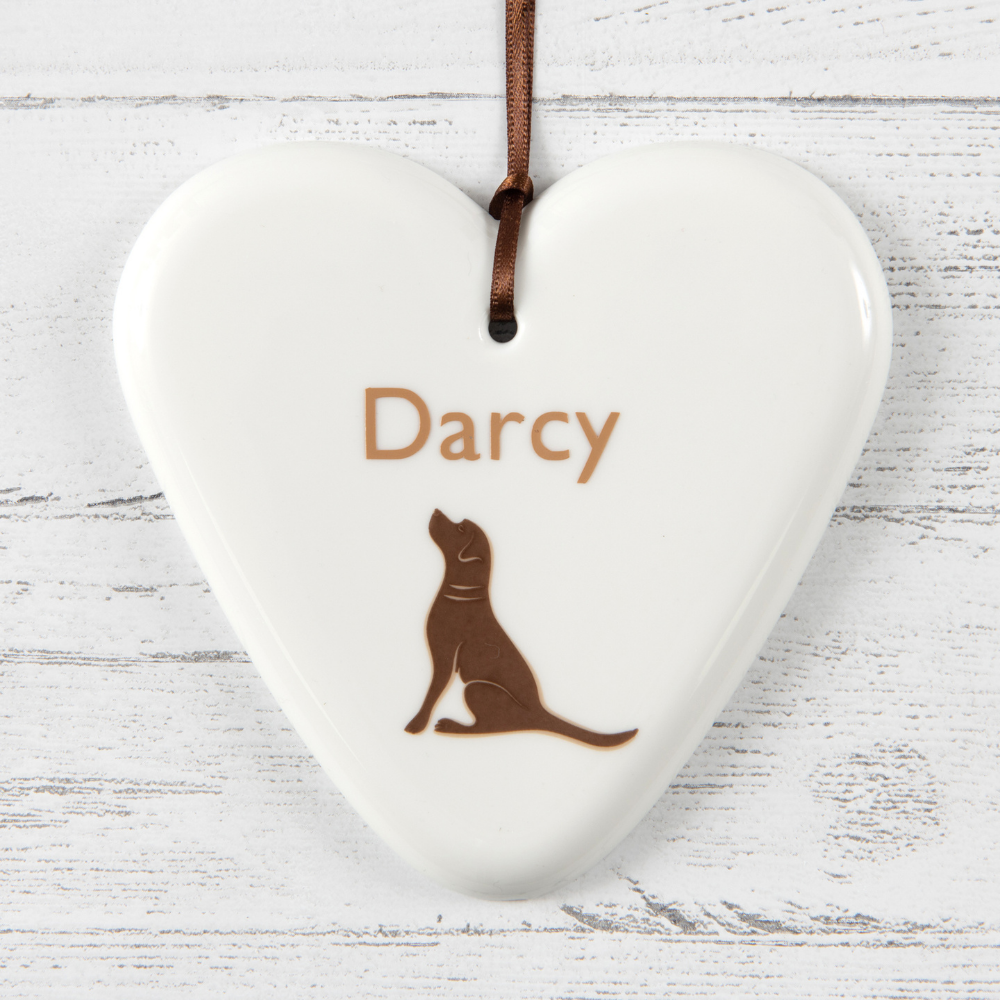 Chocolate Labrador Heart