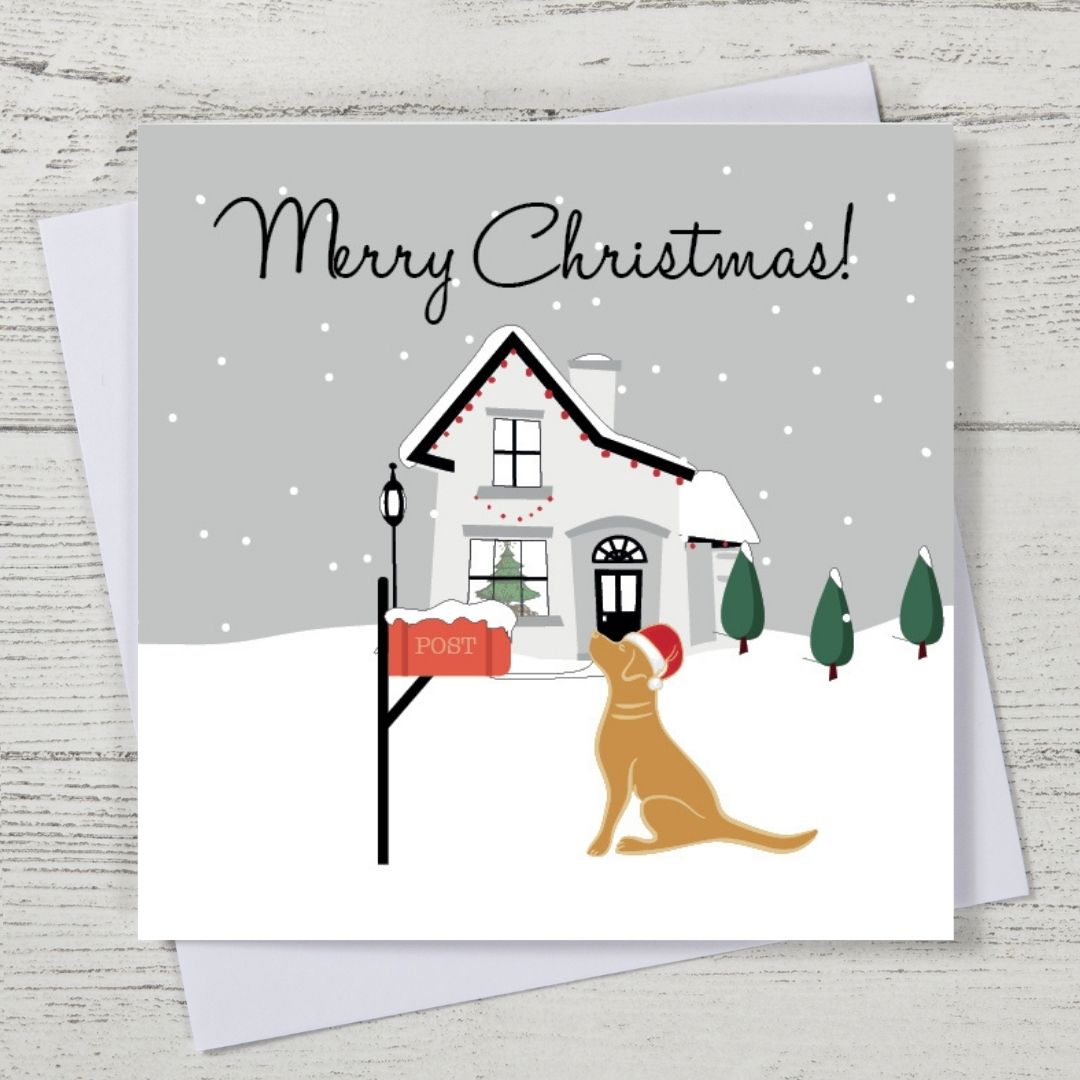 Fox Red Labrador Christmas Card