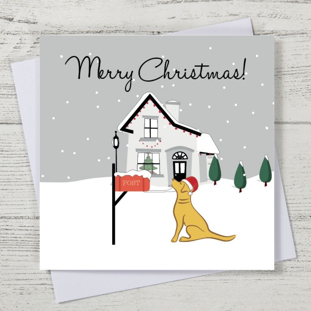 Yellow Labrador Christmas Card