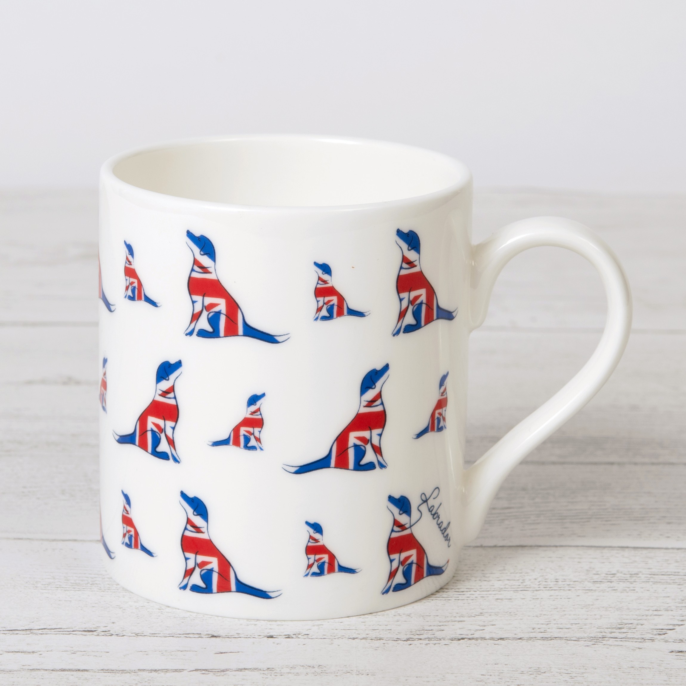 Union Jack Labrador Mug