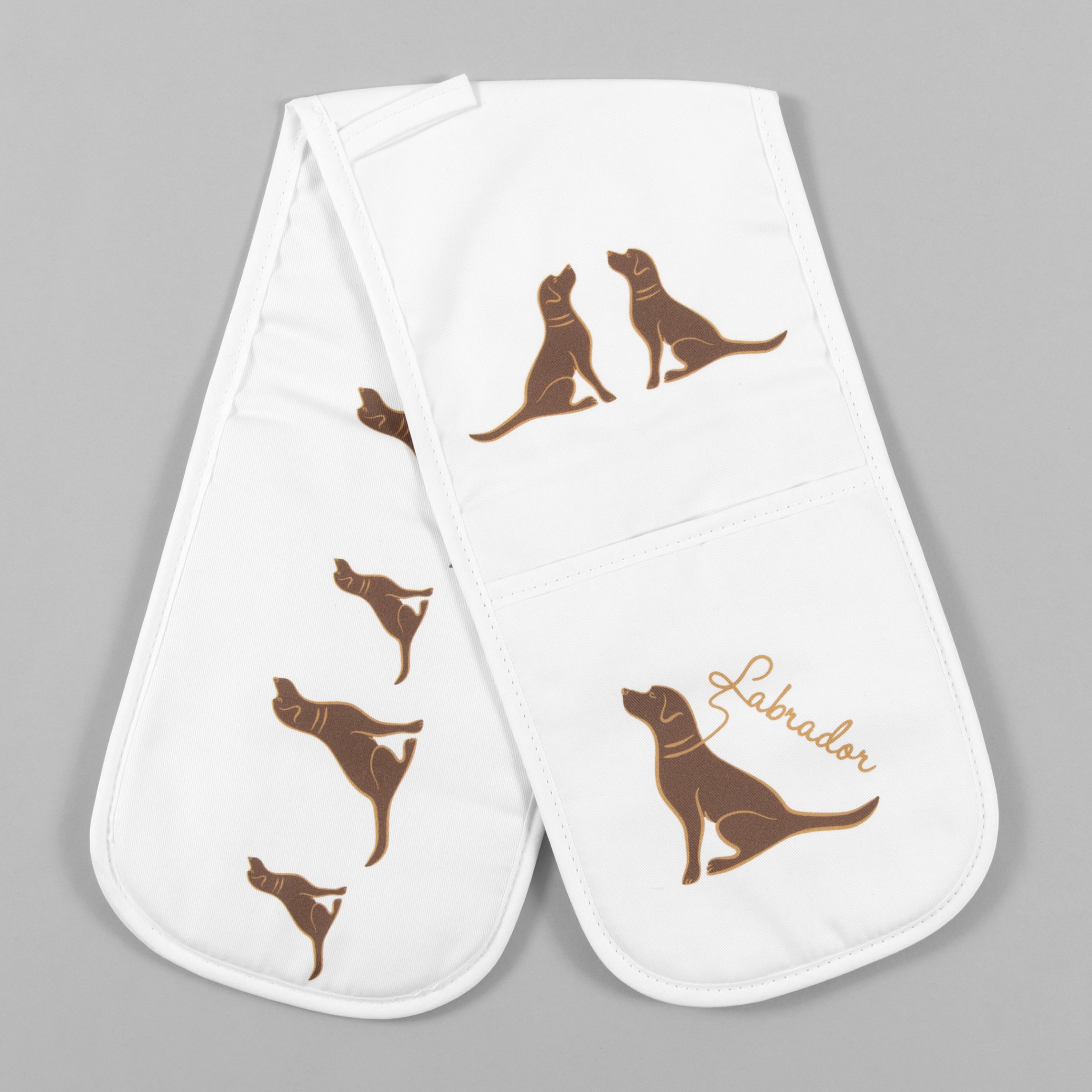 Chocolate Labrador Oven Gloves